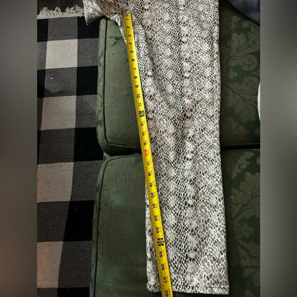 Adriano Goldschmied AG Snakeskin Mari High Rise Straight Pant 33R Plus Size - Picture 5 of 10